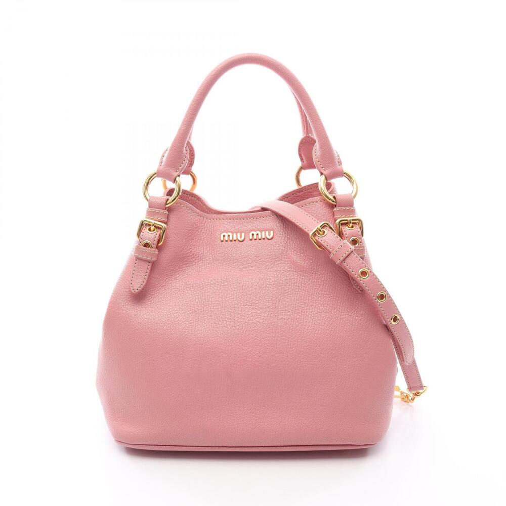 Miu Miu Madras handbag leather pink